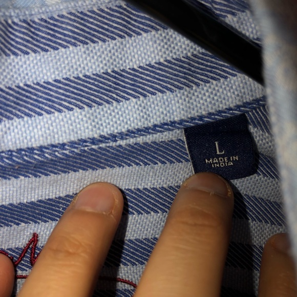 Robert Graham Shirt L Blue Skull Print Button down - Picture 3 of 8